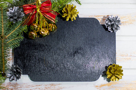 圣诞黑色粉笔板新年是2019年圣诞设计和装饰绿色图片