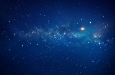 银河系和恒星群在深空高定义图片