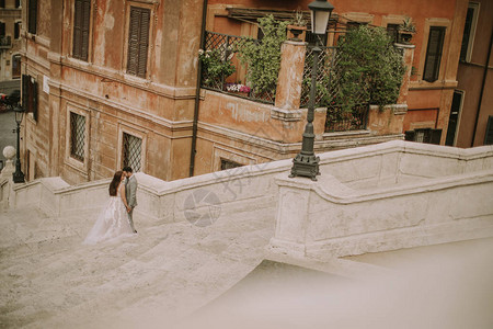 在意大利罗马西班牙楼梯上的图片