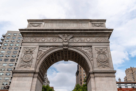 纽约华盛顿广场公园的拱门华盛图片
