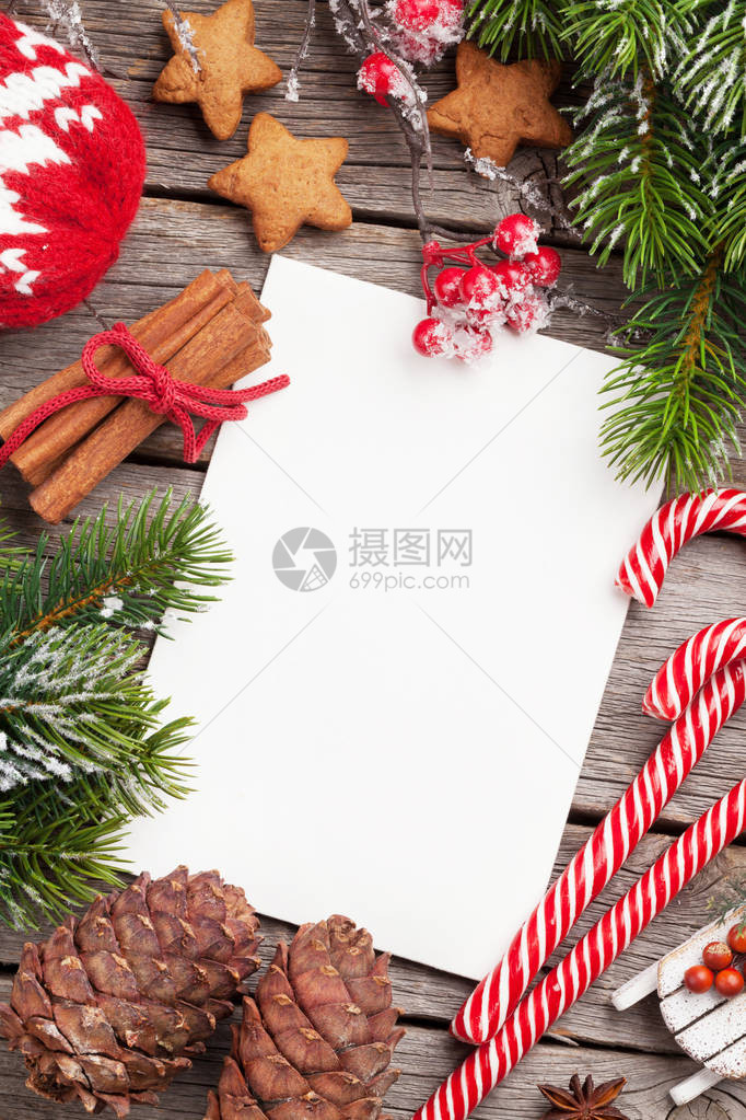 圣诞贺卡装饰品和雪卷木您按xma愿望图片