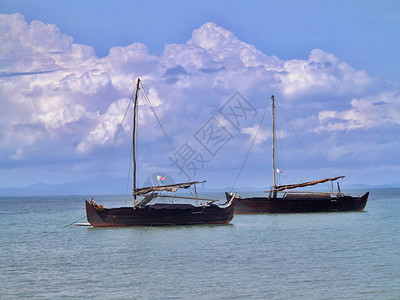 在风景如画的印度洋海湾图片