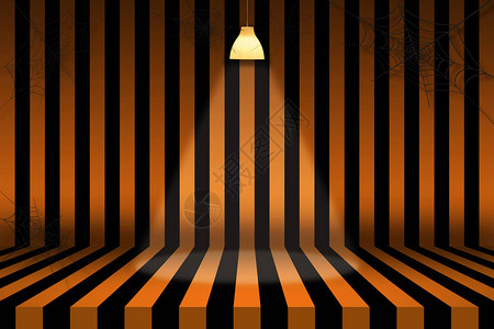 黑色和橙色的条纹房间图片