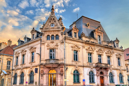 法国勃根迪的Dijon旧城历史建筑建图片