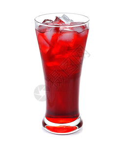 一杯红苏打汽水冰图片