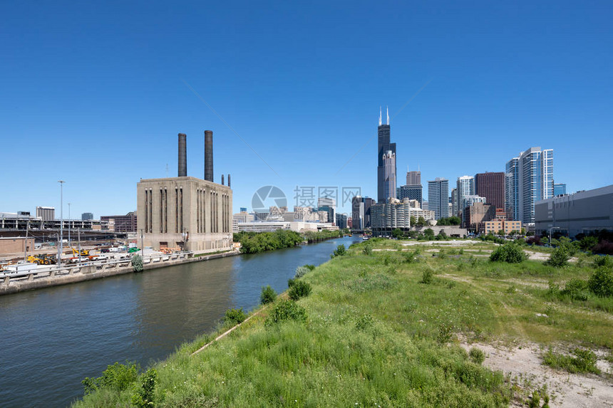 美国芝加哥的城市景观图片