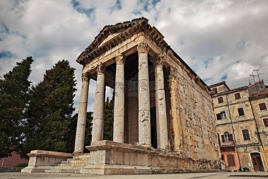 普拉伊斯特里亚克罗地亚古罗马城中心图片