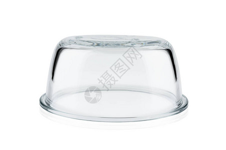 保护概念灰色背景的空透明玻璃圆顶产品展示和展示的空白间单图片