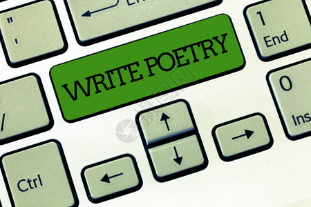 书写诗歌的手写文字概念的意思是写作文学用押韵来图片