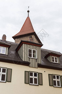 在夏季的德国南部历史名城巴伐利亚背景图片