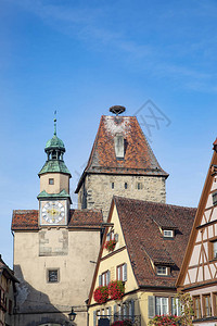 RothenburgobderTauber的历史城镇大图片