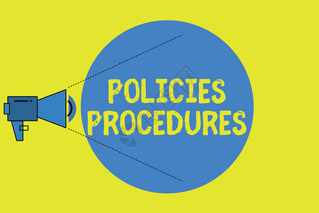 显示政策程序的书面说明展示影响重大决策和行动规则指图片