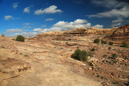 在约旦哈希姆王国历史和考古城市Petra图片