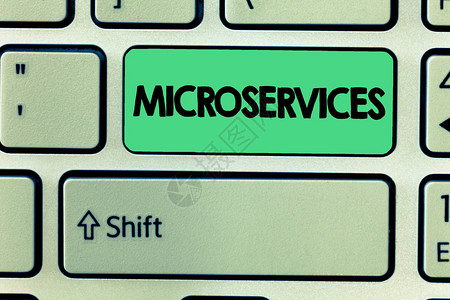 文字书写文本微服务软件开发技术的业务概念构建图片