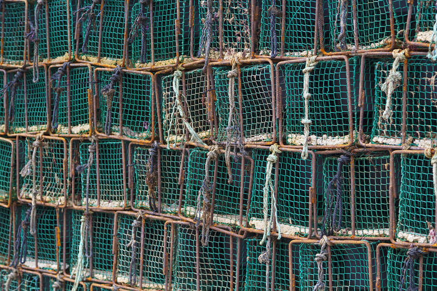 西班牙海鲜渔网笼图片