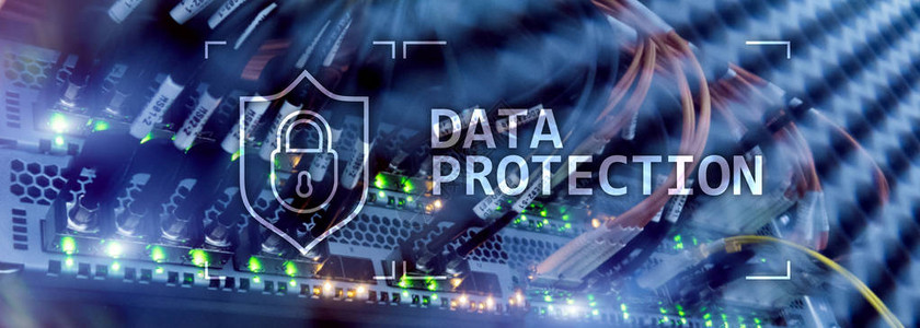 数据保护网络安全信息隐私因特网和技术概念服务器室背景单图片