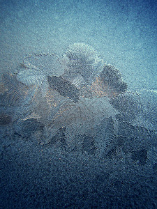 冬天结冰的窗户玻璃纹理冷冻窗玻璃图片