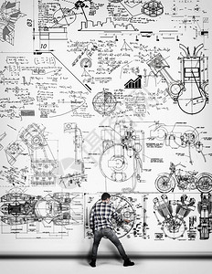 年轻人解决数学问题a背景图片