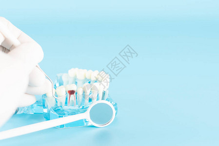 在口腔保健概念中牙科检图片