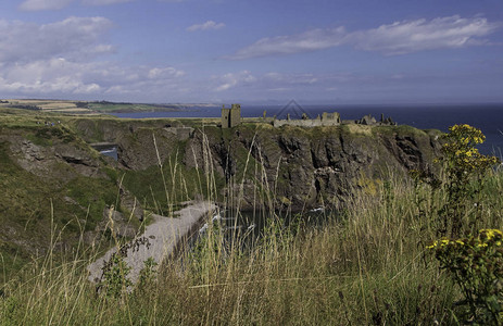 Dunnotar城堡是苏格兰阿伯丁郡一座城堡的废墟照图片