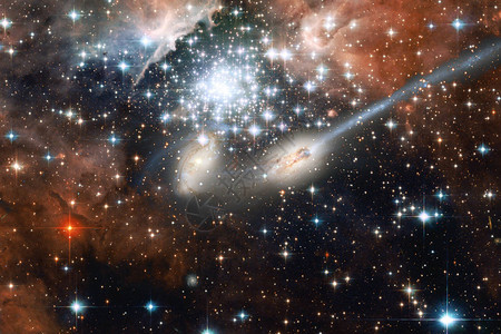 银河系恒星和云以惊人的太空图像形式出现背景图片