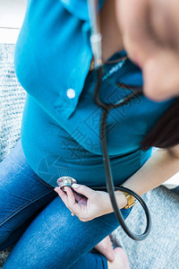怀孕妇科医学保健和人的概念听诊器在医院听图片