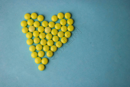 圆形黄色药丸维生素药物抗生素图片