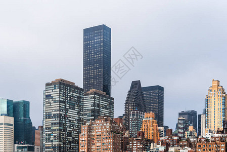 纽约中城的天际线从罗斯图片