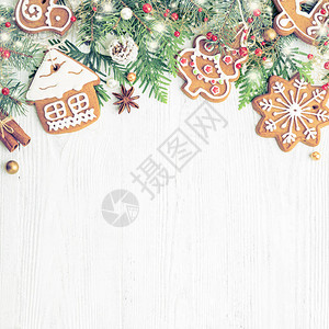 姜饼和圣诞饰品图片