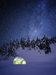 寒冬的夜景乐园图片