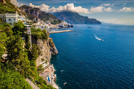 Amalfi海岸的村庄图片