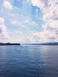 瑞士苏黎世美丽的湖旅行自图片