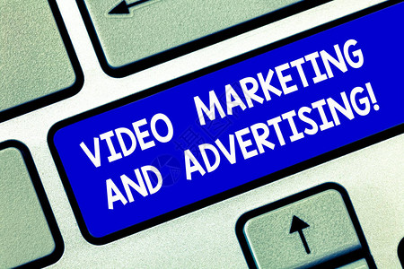 概念手写显示视频营销和广告商业照片展示促销活动优化策略键盘意图创建计图片