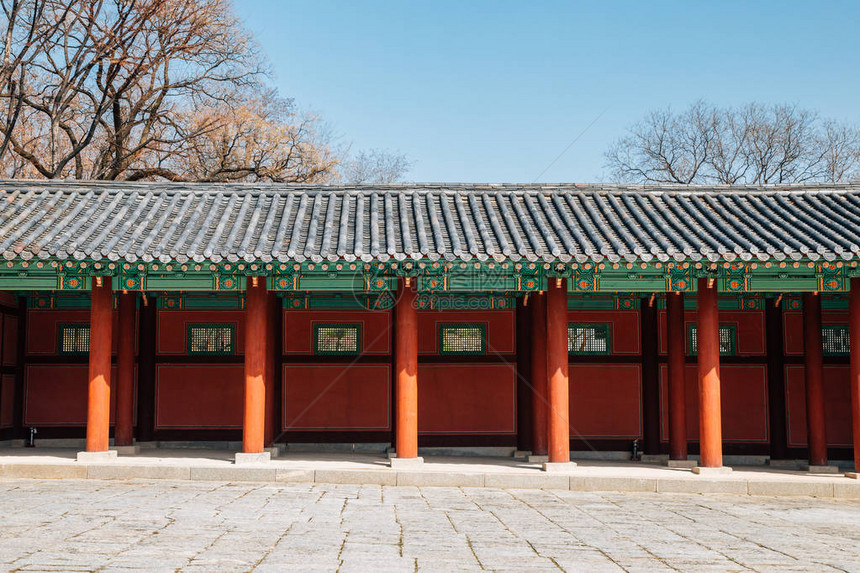韩国首尔韩国传统建筑的庆辉京宫图片