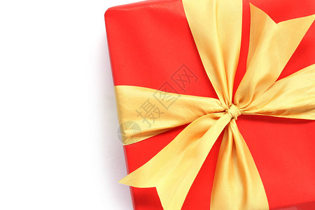白色背景的圣诞装饰红礼物盒配有你设计图片