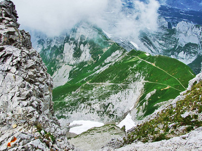 Alpstein山脉的景观和环境图片