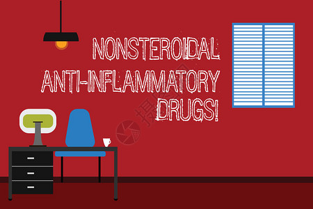 展示非类固醇抗炎药物的概念手写图片