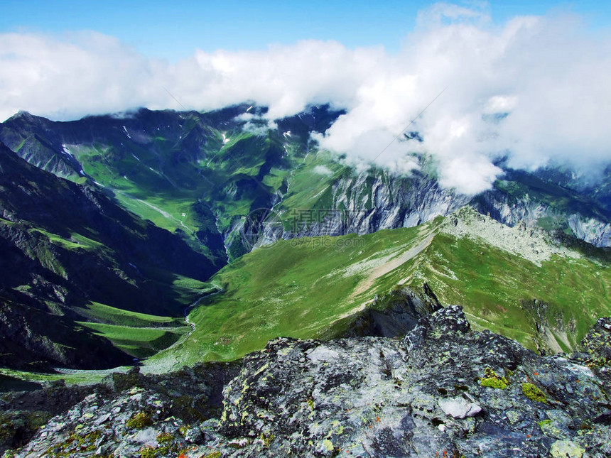 瑞士圣加仑州山群冰川阿尔卑斯山顶Homhh图片