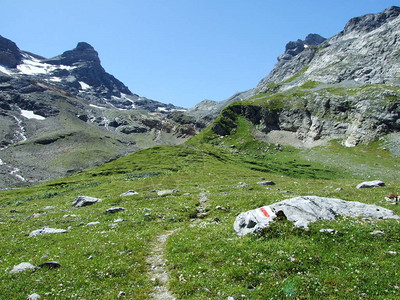 瑞士格拉鲁斯州阿尔卑斯山谷Obe图片