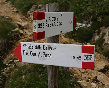 意义大利北部Pasubio山的APapa在Alpin小背景图片