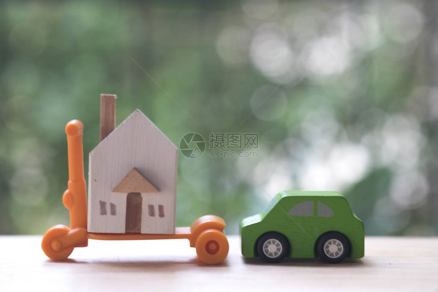梦想每个人都想拥有的微型汽车和房屋未来规划稳定的财产或资产可以换成生命储蓄或房图片
