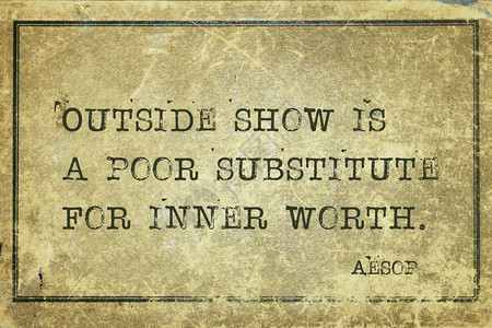 外边的节目是取代内值的低劣替代物著名的古希腊传说家Aesop引文背景图片