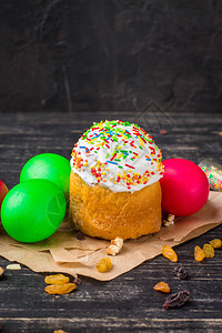 复活节蛋糕和复活节彩蛋图片