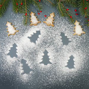 圣诞装饰带有fir树图片
