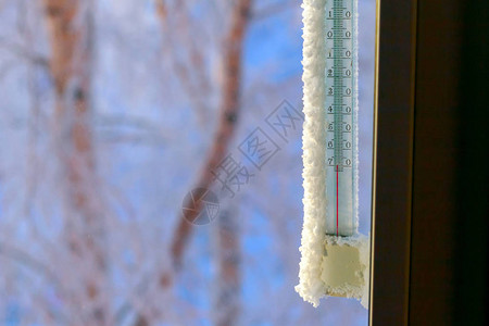 用于测量环境温度的经典水银温度计图片