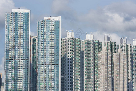 香港城市高层住宅外景图片