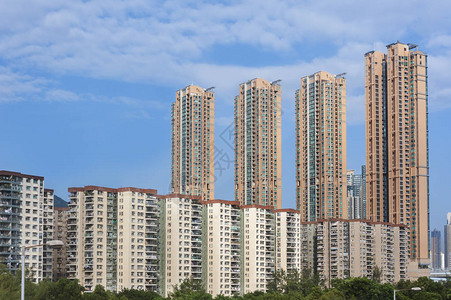 香港的高层住宅图片