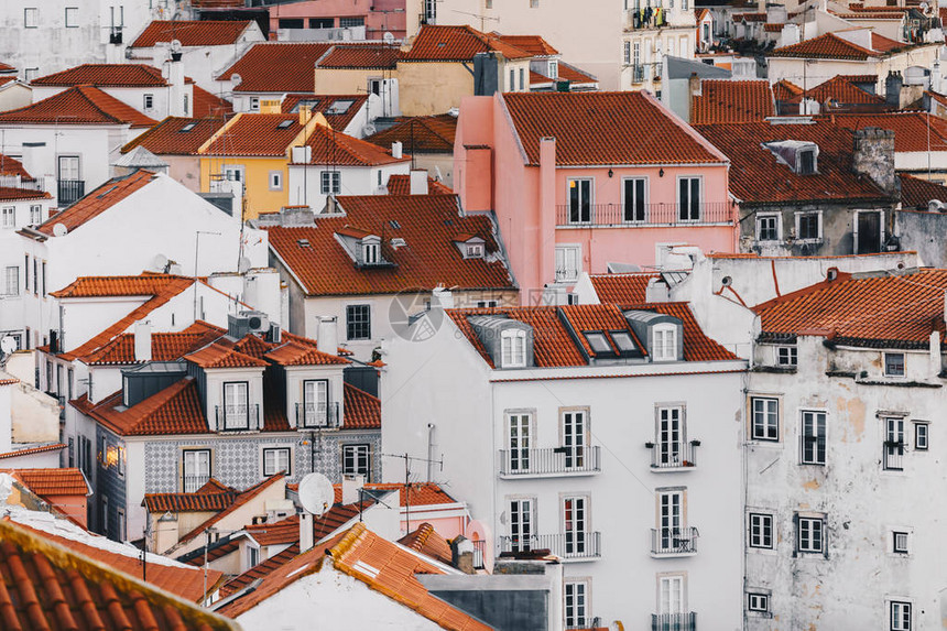 葡萄牙里斯本老城阿尔法玛的建筑首都最古老的里斯本历图片