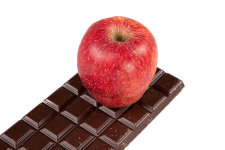 红苹果在可面包巧克力下图片