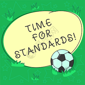 手写文本时间标准用于测量草地上足球和空白轮廓圆形照片的比率或点数的图片